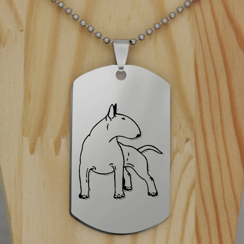 Модное ожерелье с кулоном Love Dog Pattern Ювелирные изделия из нержавеющей стали для