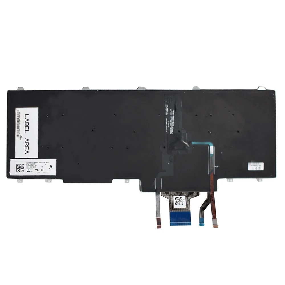 Новая клавиатура для ноутбуков Dell Latitude E5550 E5570 383D7 с подсветкой указателями и