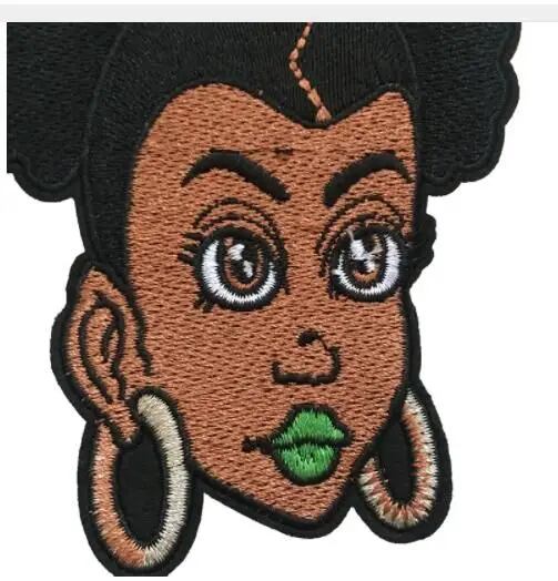 Новая африканская девушка DZ вышитые приклеиваются утюгом нашивки для одежды