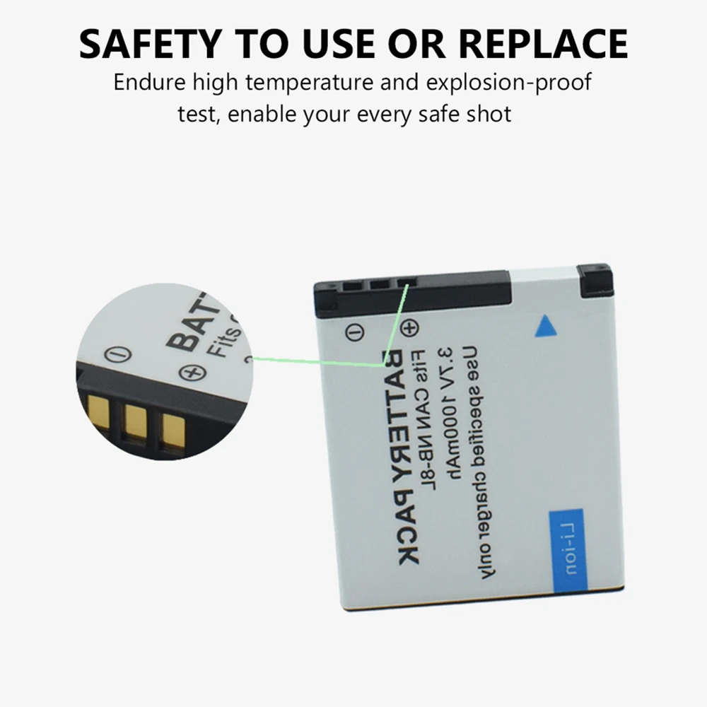 Перезаряжаемые 3,7 V 1000mAh Цифровые Батареи SLR NB-8L литиевая батарея A3300 A3200 IS A1200 A3000 для камеры Canon