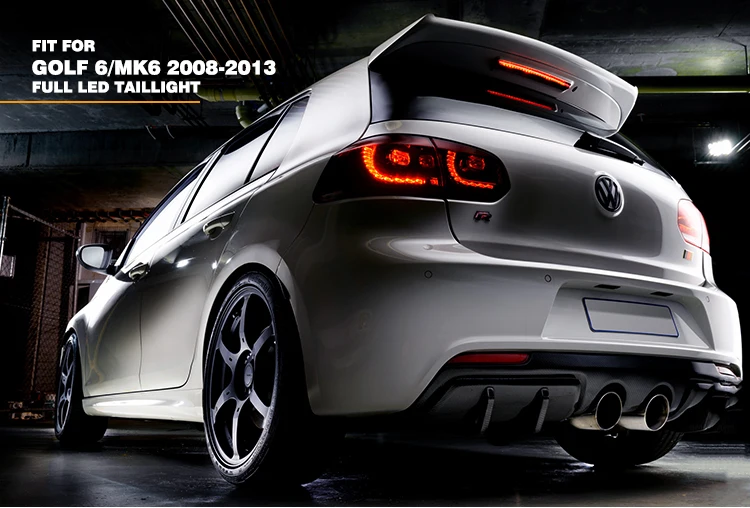 Автомобильный светодиодный задний светильник s Для VW 2010- Golf 6 MK6 задний светильник светодиодный светильник бар тормоз+ сигнал+ ходовой светильник