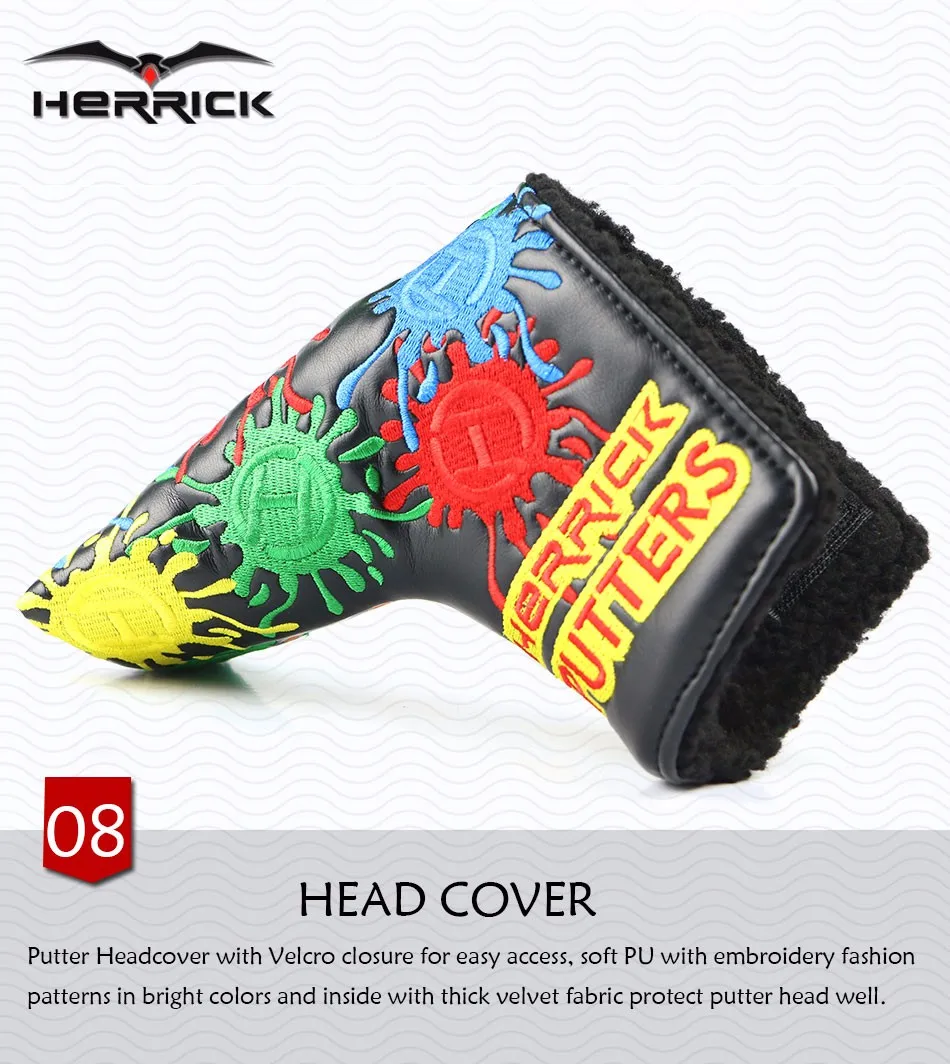 Гольф- клубов клюшкой men's33 / 34 / 35inch красочные клюшку с распределения headcover стальных материалов