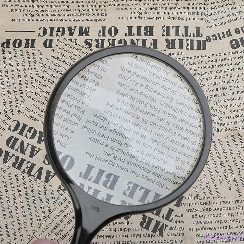 100mm Handheld Magnifier 5X Reading Map Newspaper Magnifying Glass Jewelry Loupe | Инструменты