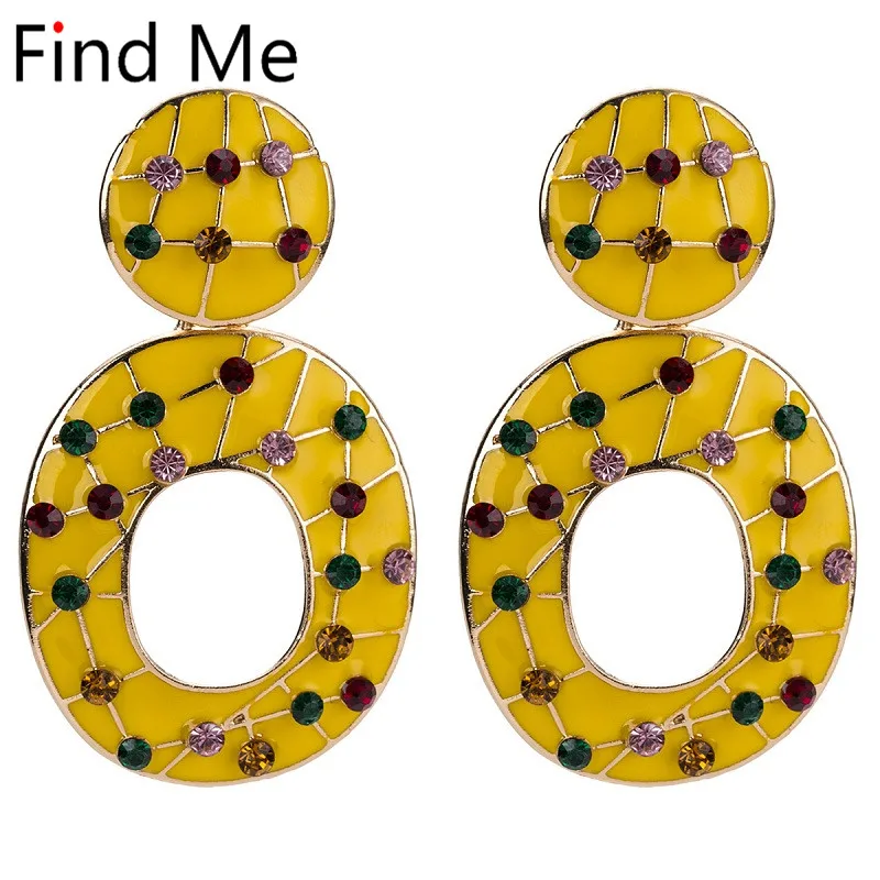 Женские Висячие серьги Find Me длинные Винтажные с кристаллами и мозаикой