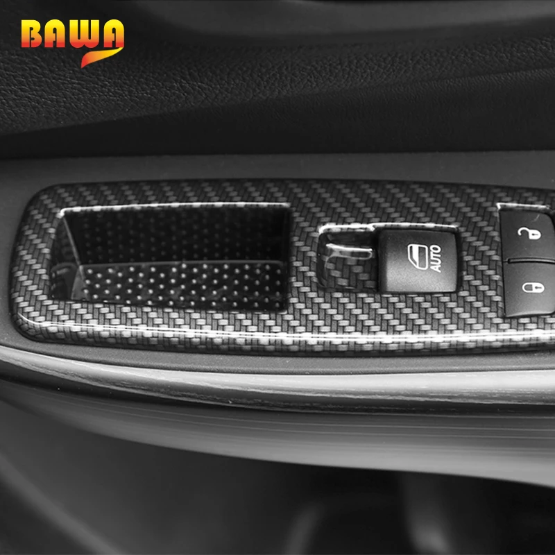 

BAWA Interior Mouldings for Jeep Cherokee 2014-2016 ABS Window Switch Button Decoration Cover Stickers for Grand Cherokee 2011