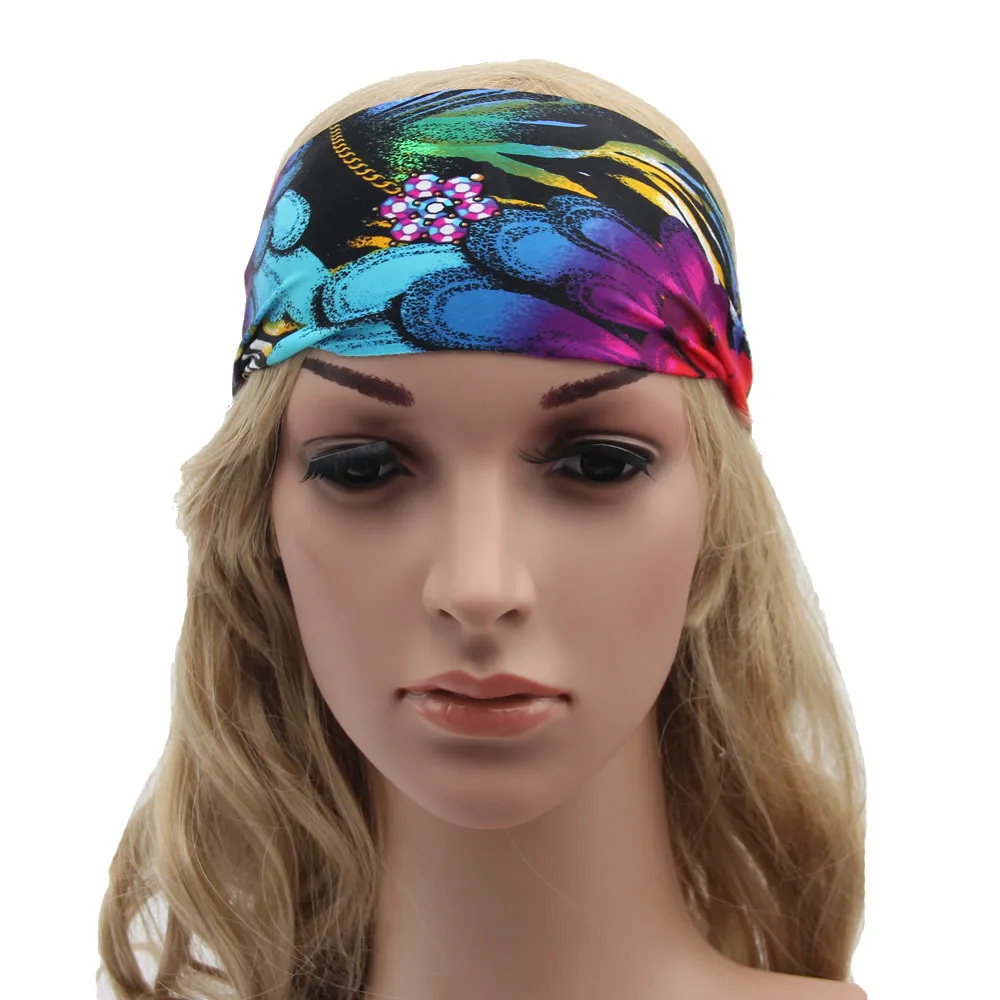 Тканевый тюрбан с цветком повязка на голову для женщин и девочек аксессуары