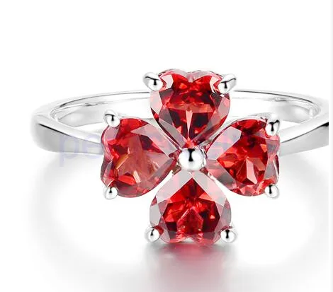 Набор украшений с натуральным гранатом цвет Φ Серебряный набор 1 шт. кольцо