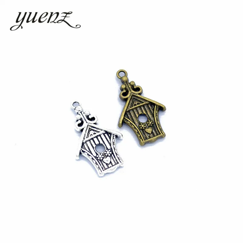 YuenZ 7 шт. старинное серебро цвет дерево дом для изготовления браслета ассорти