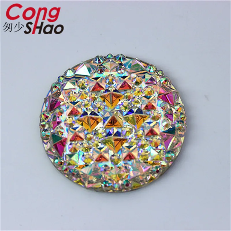 Cong Shao 30 шт мм AB Круглая Форма Стразы аппликация с камнями и кристаллами камни Flatback