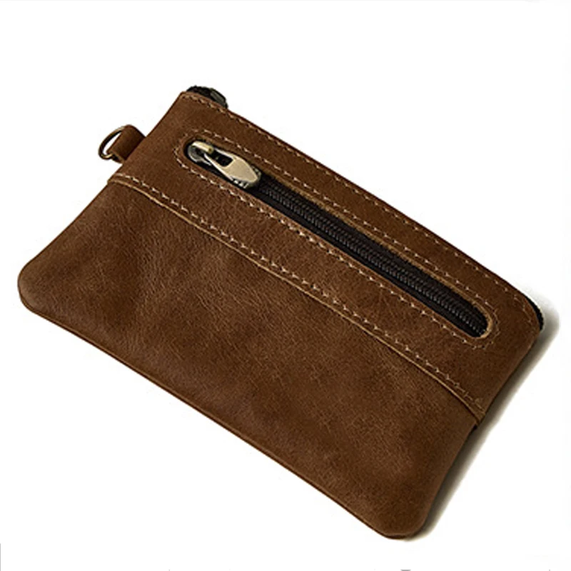 Artmi Unisex Genuine Leather Change Wallets Zipper Coin Bag Fshion Casual Small Wallet | Багаж и сумки