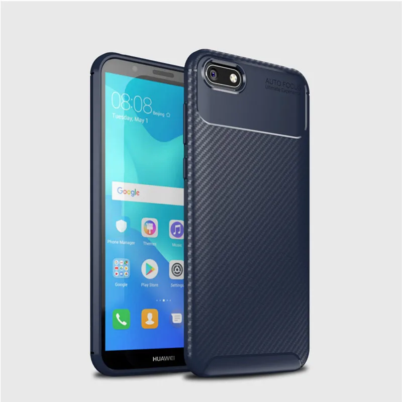 Чехол для honor 7a dua-l22, чехол для huawei y5 prime, Мягкий Силиконовый ТПУ 360, защитный противоударный водонепроницаемый 5,45 - Цвет: navy