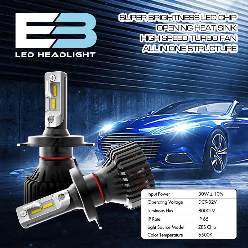 Автомобильная светодиодная лампа Xenplus 2 шт. H7 H4 H11 H3 H1 H8 H13 HB3 HB4 9006 9005 9007 дальний свет