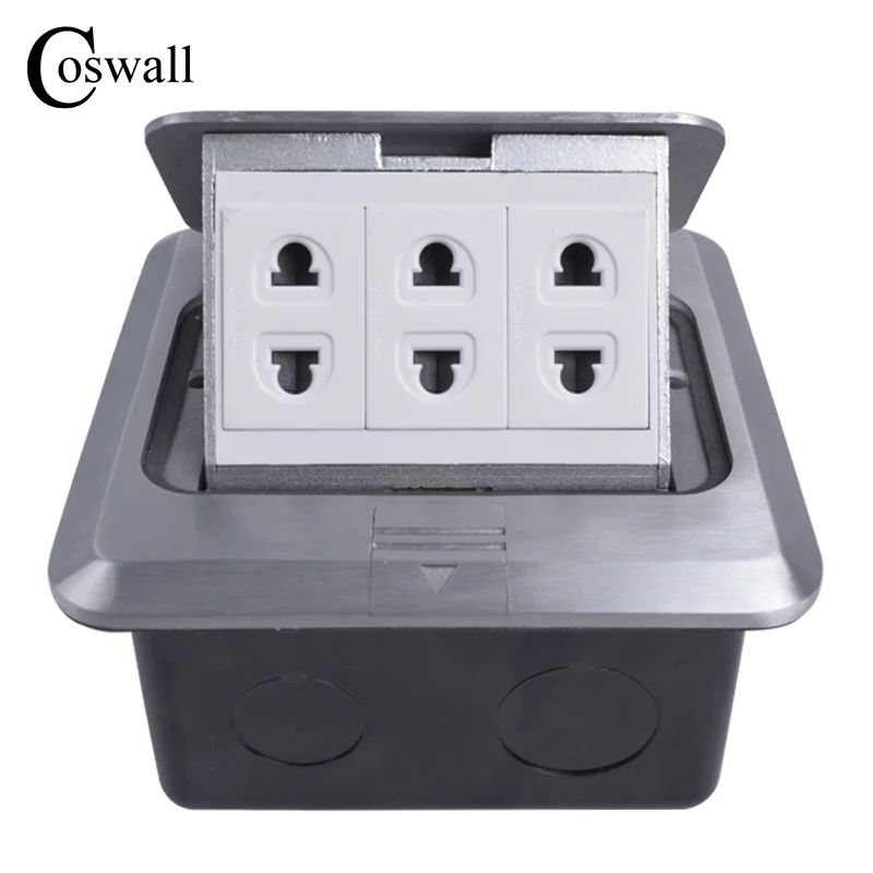 Универсальная алюминиевая серебристая Панель Coswall с 2 отверстиями + Выдвижная
