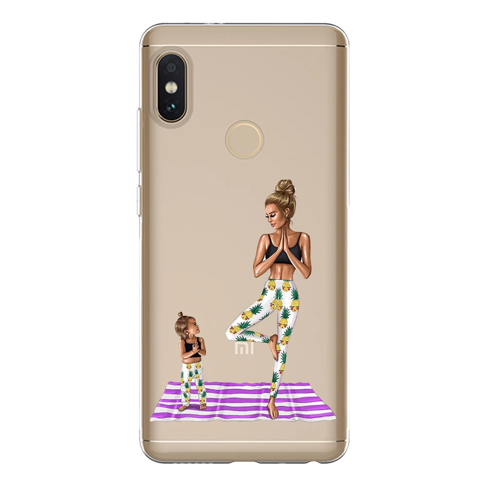 Мягкий чехол из ТПУ для Xiaomi Redmi 5 Plus 6 6A Note 4 4X Pro силиконовый милый телефона мамы