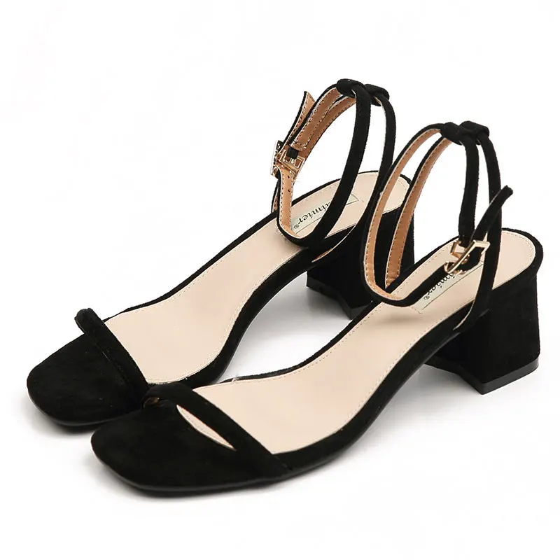 Summer Dressy Shoes Ladies Buckle Strap Wedges Sandals Platform Narrow Band Beach Slippers Women Thick High Heels Flock | Обувь