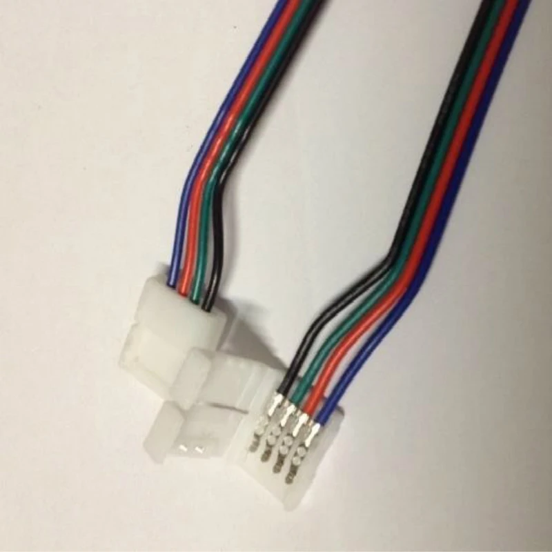1 шт. RGB SMD Светодиодная лента быстроразъемный Кабель адаптер 4 Pin 5050 светильник вой