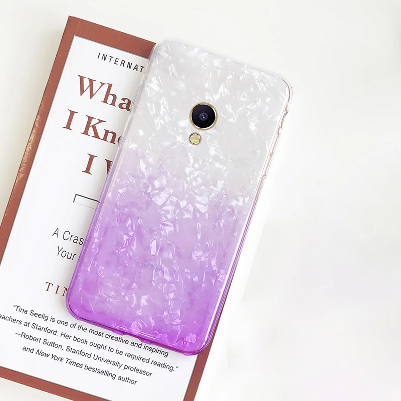 Популярный цветной мягкий чехол для телефона с градиентом для Meizu M5S M5C M5 M3 M3S Note, тонкий силиконовый чехол с раковиной для Meizu U10 U20, чехол