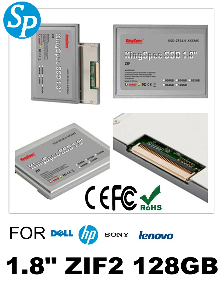 L hdd SSD 128 ГБ ssd Kingspec 1.8 ''ZIF ATA IDE 120 Solid State Disk MLC Для SONY DELL ASUS SAMSUNG Бесплатно