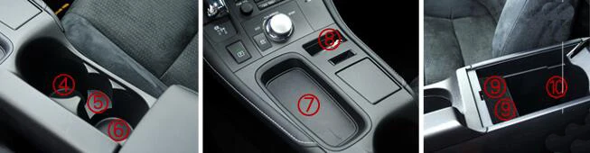 Коврик для паза двери автомобиля коврик хранения подлокотников Lexus CT200H CT200 |