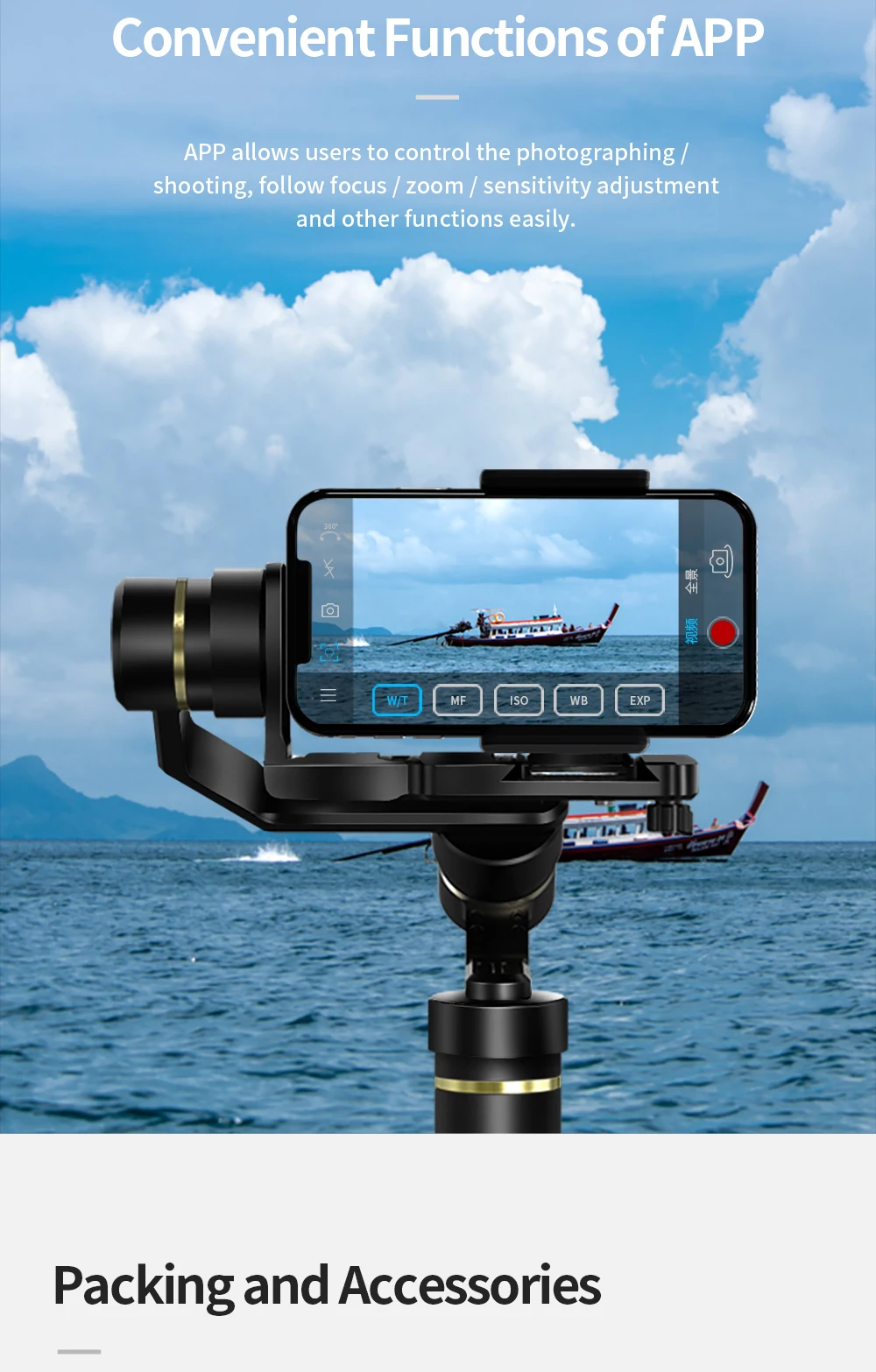 FeiyuTech Feiyu G6 Plus камера Gimbal смартфон стабилизатор для беззеркальной камеры s Gopro Hero 7 6 5 sony RX0 iphone samsung s8