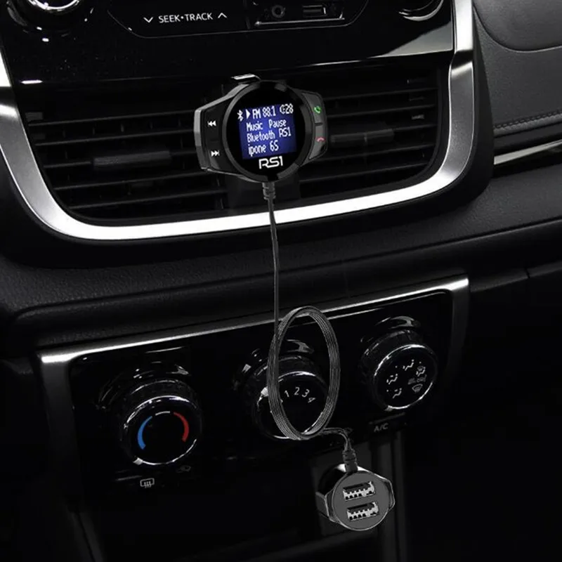 Многофункциональное зарядное устройство для автомобиля RS1 беспроводной Bluetooth FM