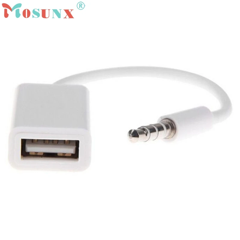 3 5 мм штекер AUX аудио разъем к USB 2 0 гнездовой конвертер Кабель Автомобильный MP3 _