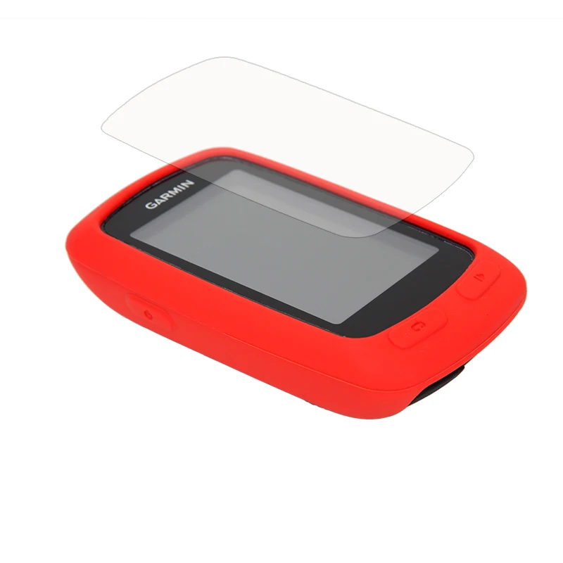 

Road/Moutain Bike Cycling Hot New Silicone Rubber Red Case + LCD Screen Protector For Garmin Edge 800/810