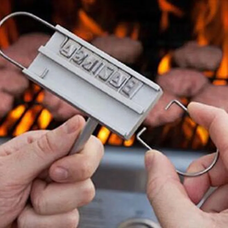 Алюминиевая индивидуальная форма для штампов мяса букв барбекю|bbq branding iron|bbq