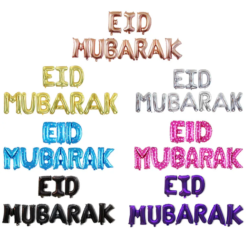 Eid al Fitr воздушные шары EID MUBARAK Стандартный Алфавит Mubarak баннеры Малый Bairam шарик в