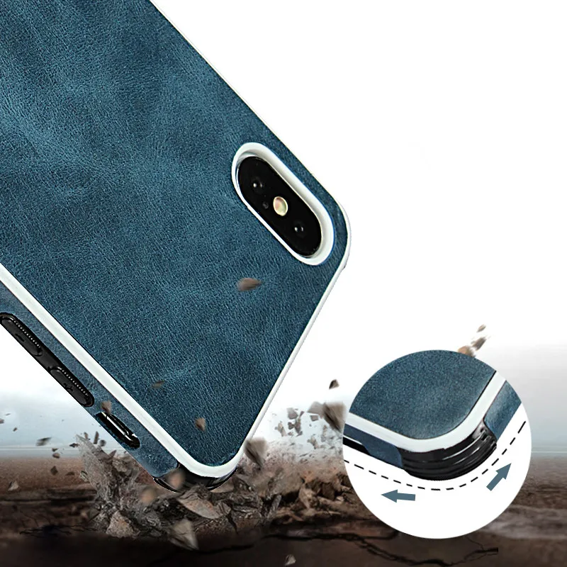 Для iphone XS Max случае Подлинная Кожаный чехол для X XR Роскошный телефон x Бизнес