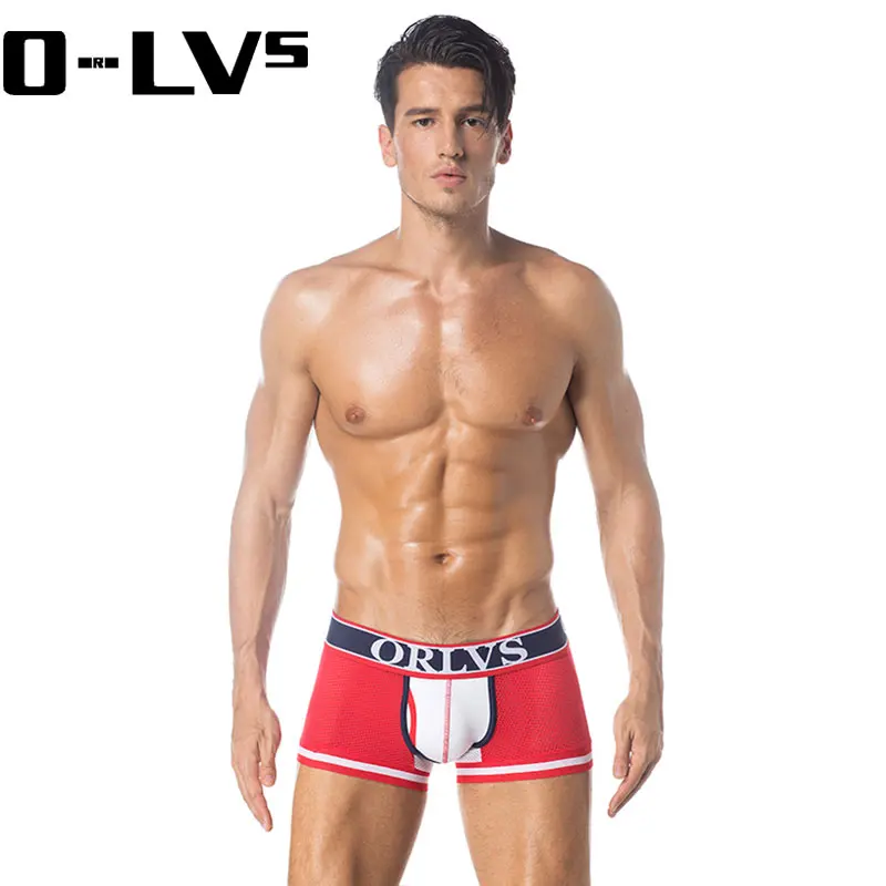 C мужские боксеры из 3 предметов ORLVS мужское нижнее белье s Cueca Сетчатое летние