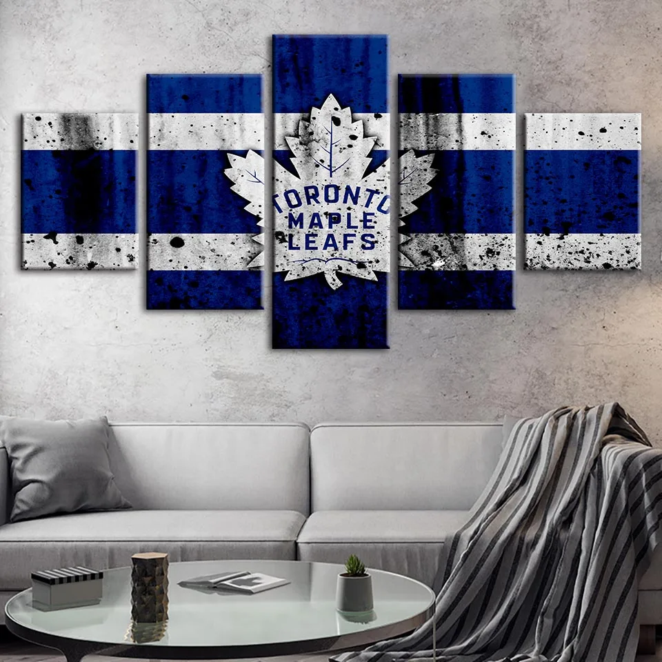 Холст настенный художественный принт украшение дома Toronto Maple Leafs флаг плакат Современная живопись для Модульная картина для гостиной рамки