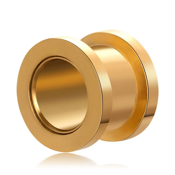 NO.14-gold JUNLOWPY, Эспандер для ушей из нержавеющей стали, растяжки, серьги, заглушка, измерители, тоннель, ушко, пирсинг, ювелирные изделия, 2 шт., 2-20 мм - Окраска металла: NO.14-gold