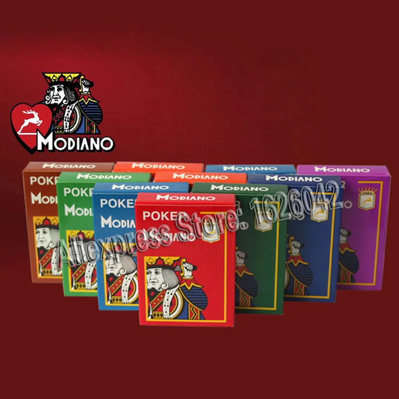 XF Modiano итальянская игра в покер игральные карты Red Poker Jumbo Index одна карта колода 100%