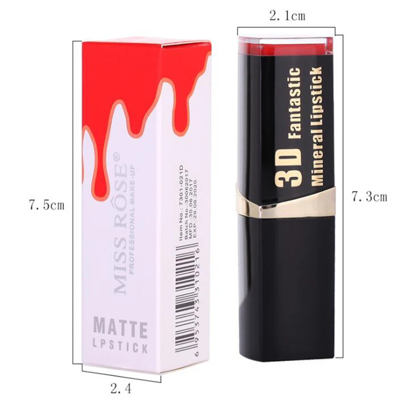 MISS ROSE 18 цветов новая матовая губная помада квадратная трубка стойкая