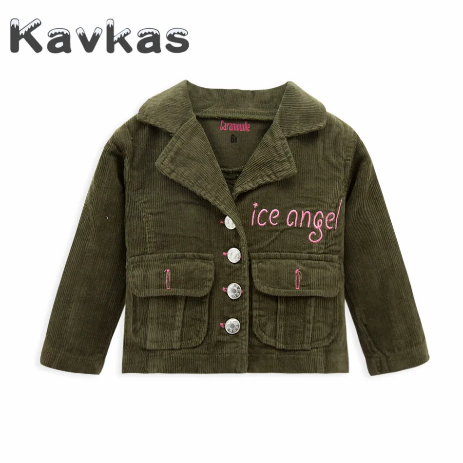 Kavkas/пальто для маленьких девочек Весенняя детская одежда с длинными рукавами Вельветовая куртка для новорожденных верхняя одежда для мальчиков от 6 до 24 месяцев