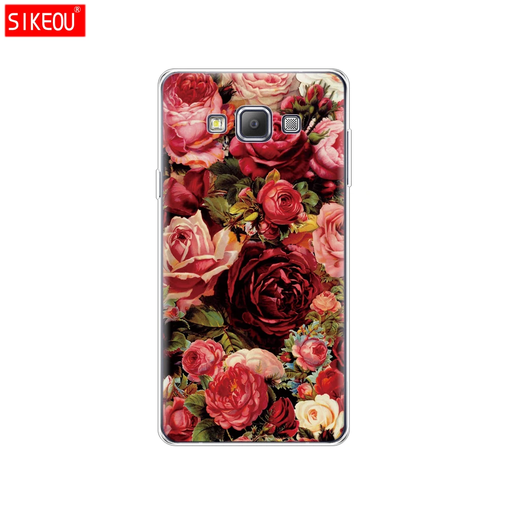 61826 Силиконовый чехол для Samsung Galaxy A3 A3 A5 A7 A500 A510 A520 A300 A310 A320 A700 A710 A720 и изображениями красочного цветка розы пиона - Цвет: 61826