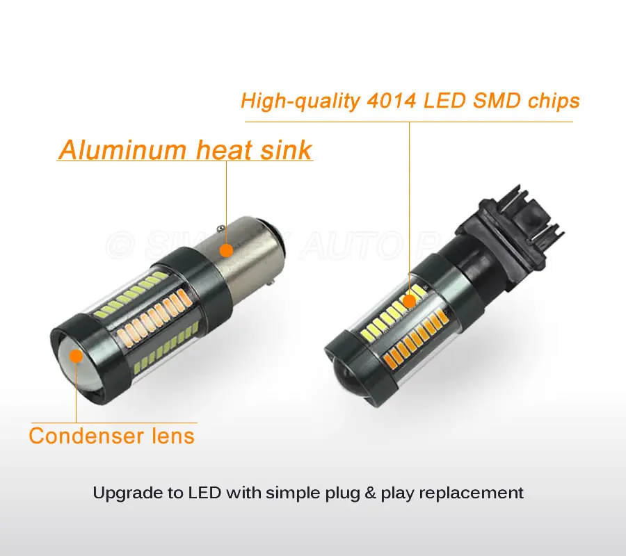 1 шт. 1157 BAY15D T25 3157 T20 7443 светодиод 4014 66 SMD Автомобильные лампы указатели поворота