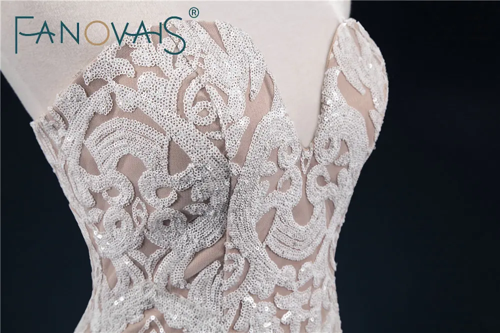 Старинные кружева Русалка свадебное платье Турция Vestido de Novia блесток кружева Sheer свадебные платья халат mariee gelinlik casamento
