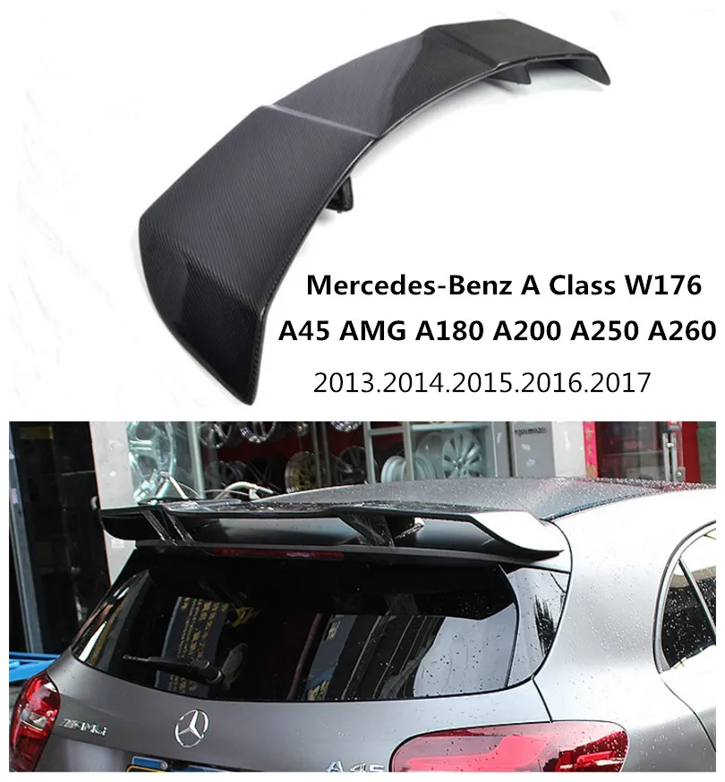 Спойлер из углеродного волокна для Mercedes Benz A Class W176 A45 AMG A180 A200 A250 A260 2013 2017