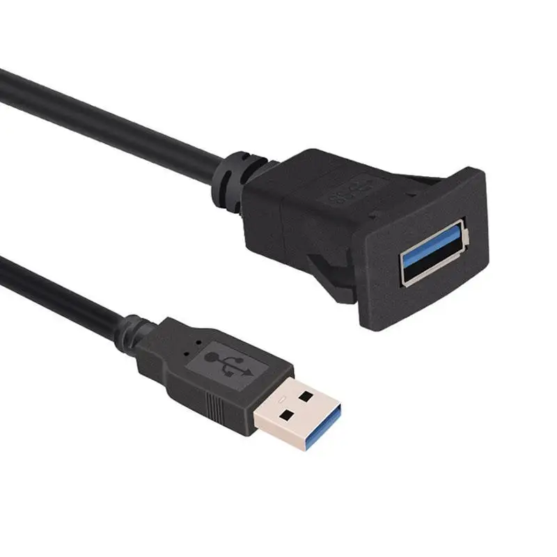 BEESCLOVER 1 м Разъем Кабель USB 3 0 Авто заподлицо для автомобиля удлинитель приборной
