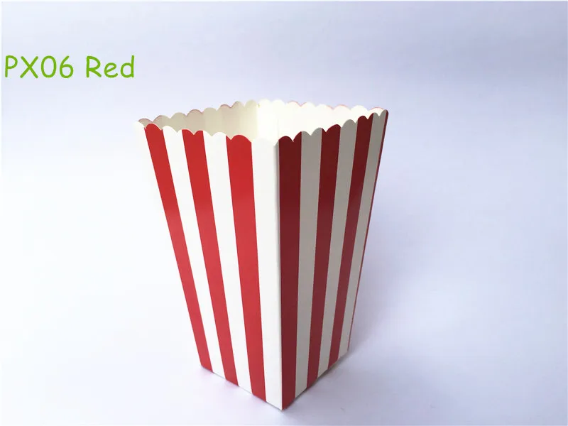 12 шт./упак. Красные Полосатые Бумажные Коробки для попкорна Pop Corn Favor Bags конфет еды