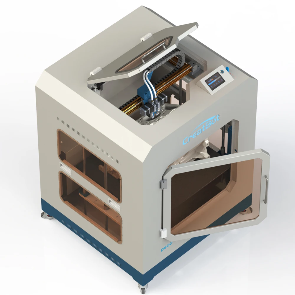 3D принтер CreatBot D600 с двойным Экструдером и закрытой камерой высокоскоростная
