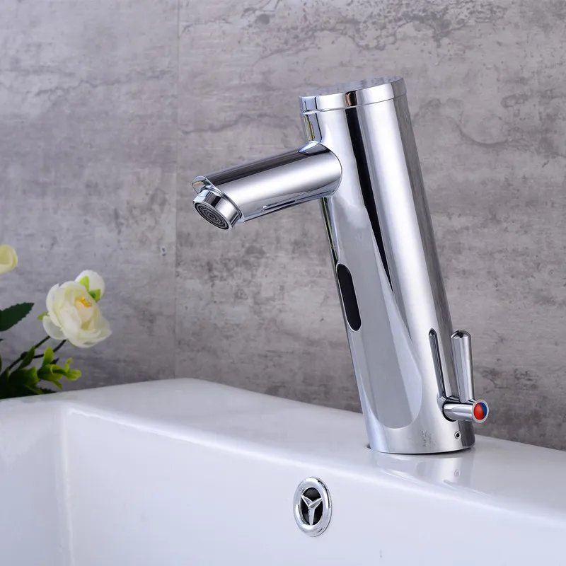 Горячий Холодный Смеситель автоматический кран для раковины ручной сенсорный