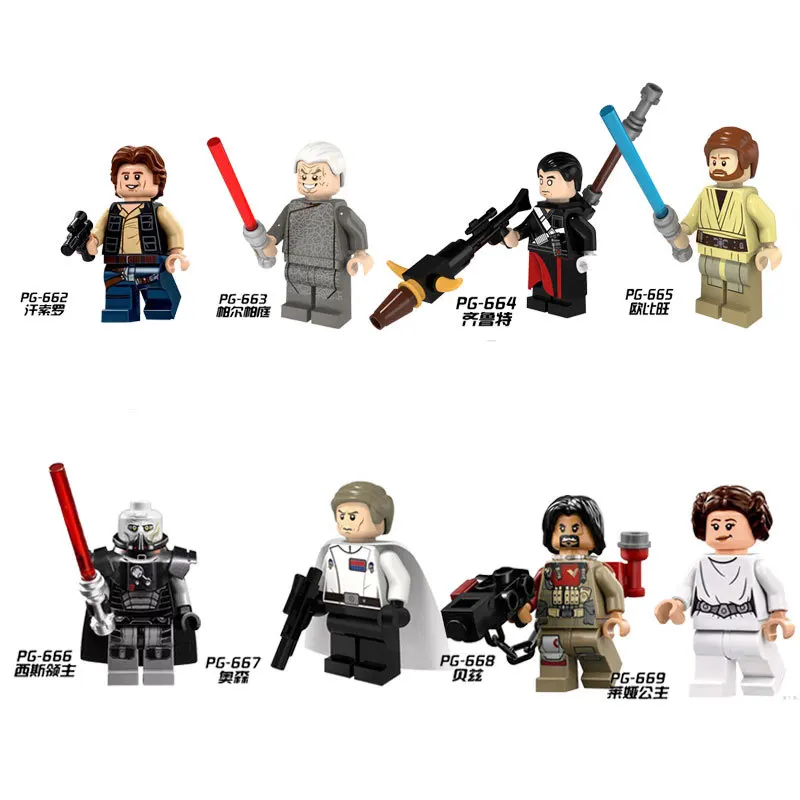 8 шт./компл. Строительные блоки Устанавливает китайского бренда Grand theft auto Star Wars Story