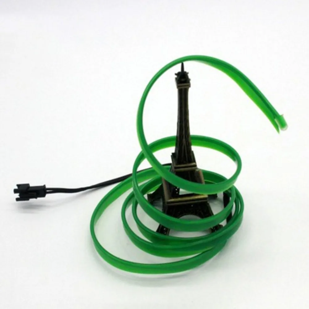 3 м интерьера автомобиля светильник полосы 12V светодиодный холодной светильник s гибкий неон EL провода авто светильник s металлических полос интерьера полоски лампа