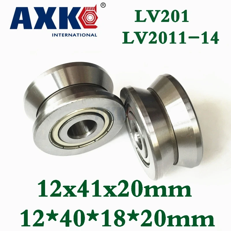 Фото Axk V канавка направляющие роликовые подшипники Lv201 Zz Rv201/12 20 12*41*20 мм Φ 12*40*18*20 точные Axk V канавка направляющие роликовые подшипники Lv201 Zz Rv201/12 20 12*41*20 мм Φ 12*40*18*20 точные