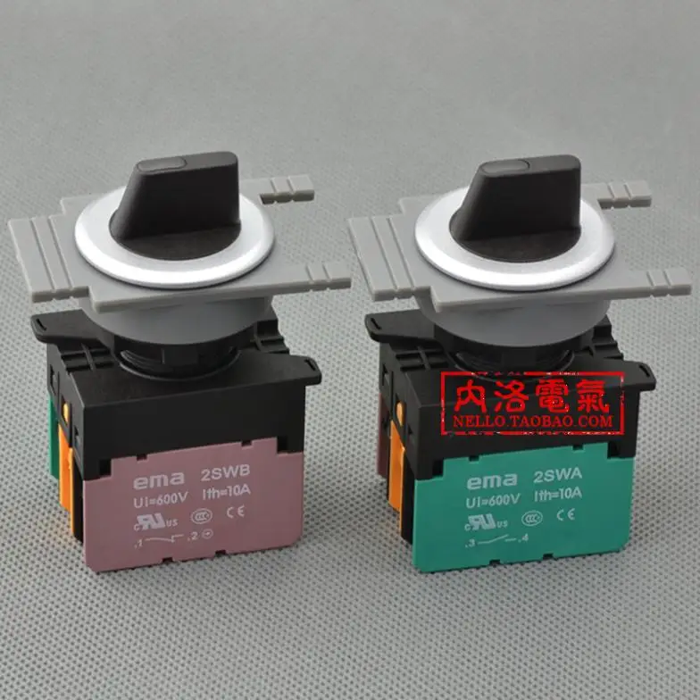 

[ SA ]EMA 30mm illuminated selector switch E3S3/4K *. I Knob 3 files from the Reset / self-locking AC110/220V--10PCS/LOT