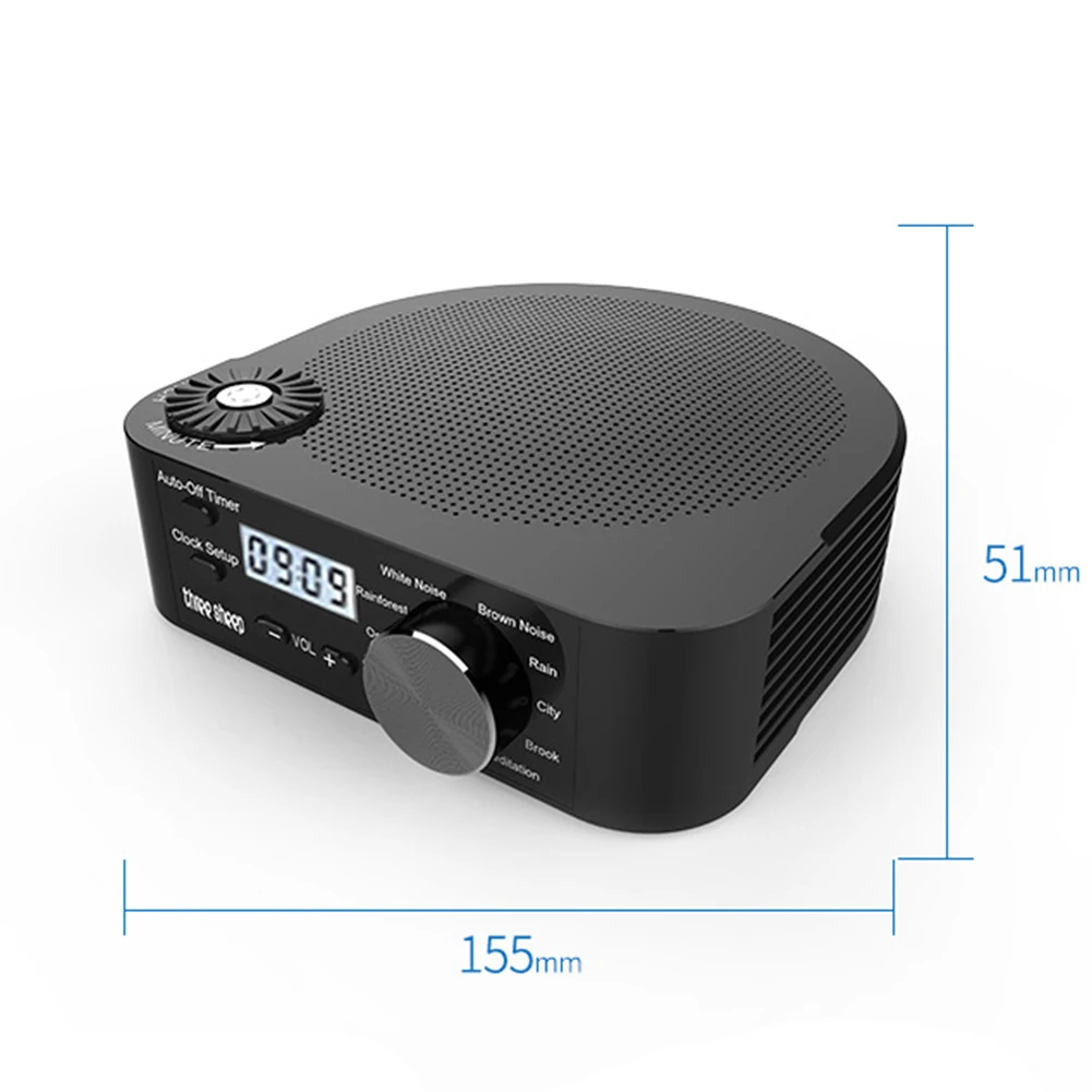 

Kids Baby Sleep Machine USB Charging Travel Timing Night LCD Display Soothing White Noise Sound Spa Relaxation Retro Therapy