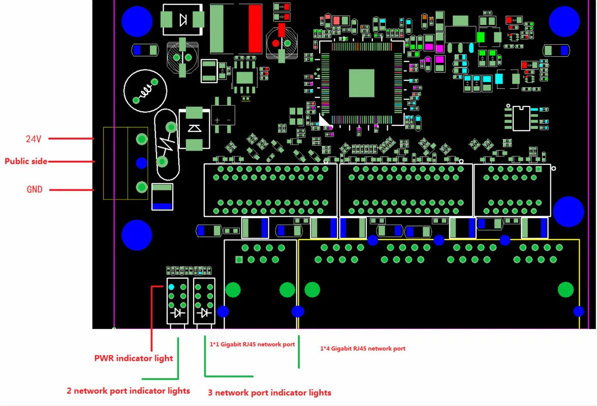 Ethernet   5  unmanager 10/100/1000 /  PCBA  OEM -  PCBA  OEM